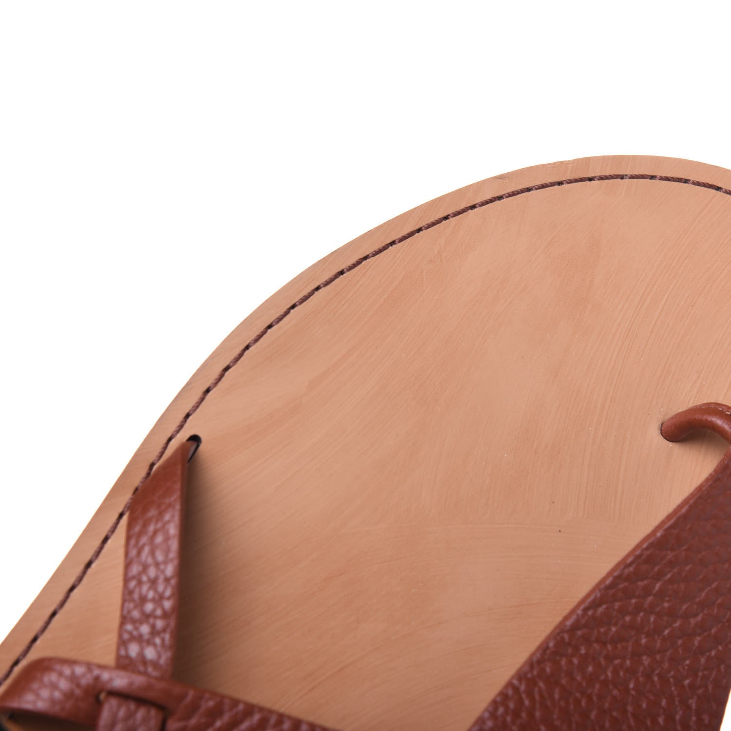 Valentino Garavani Pebbled Calfskin Rockstud Ankle Wrap Flat Thong Sandals 39 Bright Cognac 12 of 13