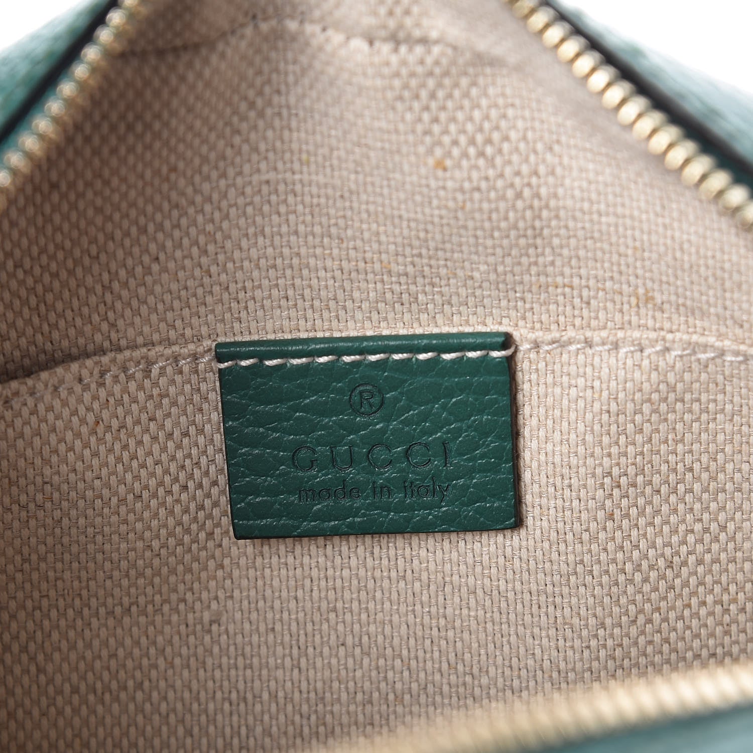 Gucci Pebbled Calfskin Small Soho Disco Bag Emerald Green 8 of 9