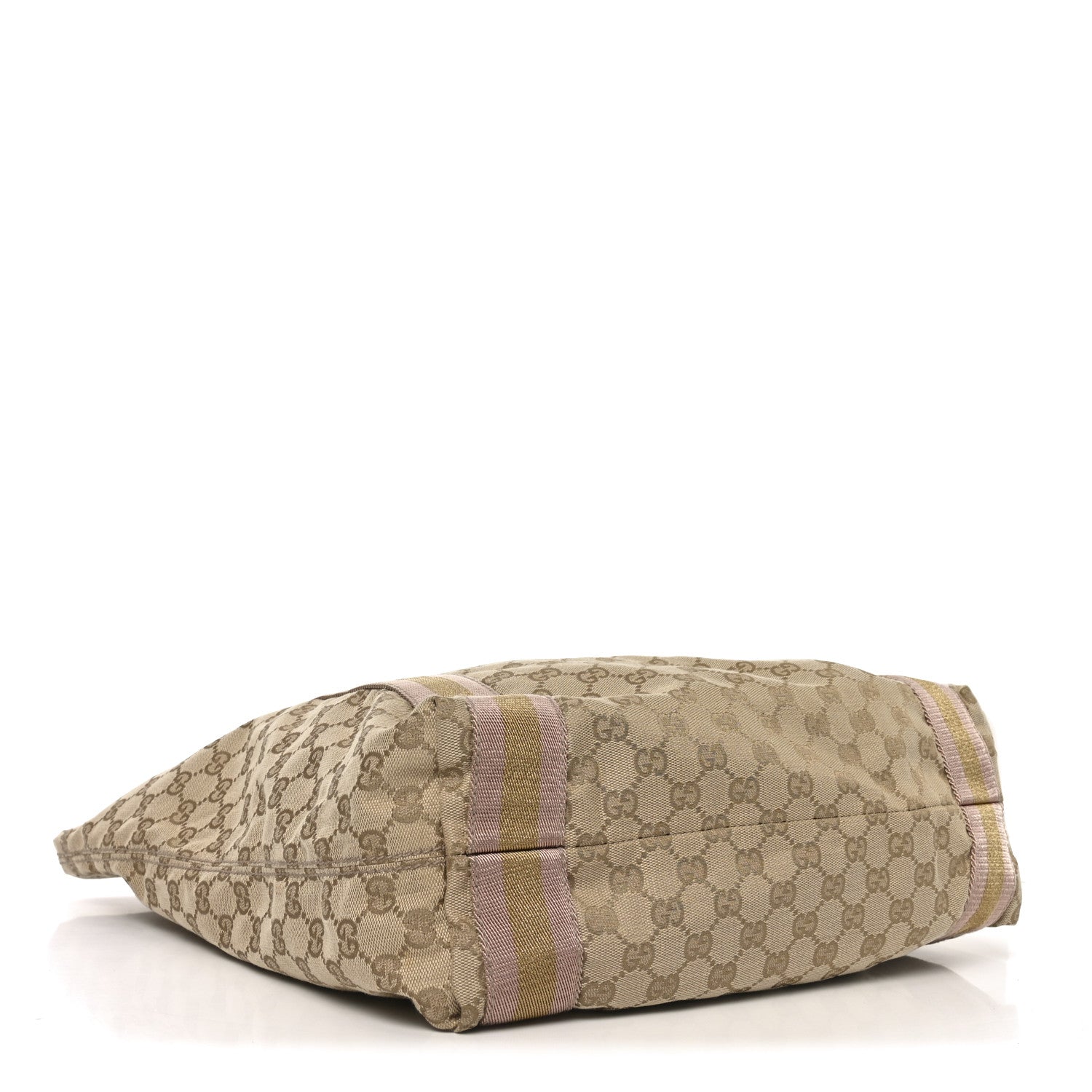Gucci GG Monogram Medium Web Handle Vertical Tote Pink Gold 4 of 10
