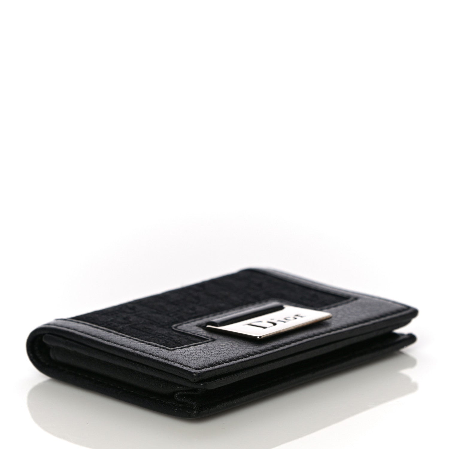 Christian Dior Monogram Card Holder Black 4 of 10