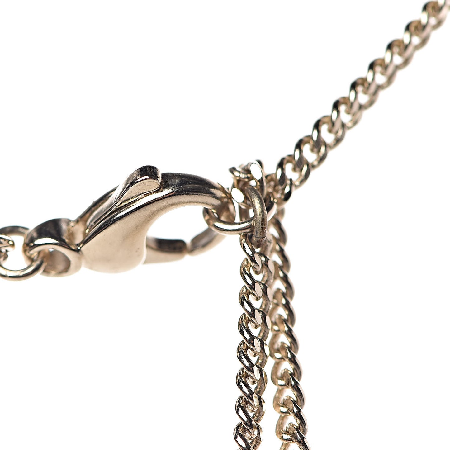 Pearl CC Camellia Flower Necklace Gold