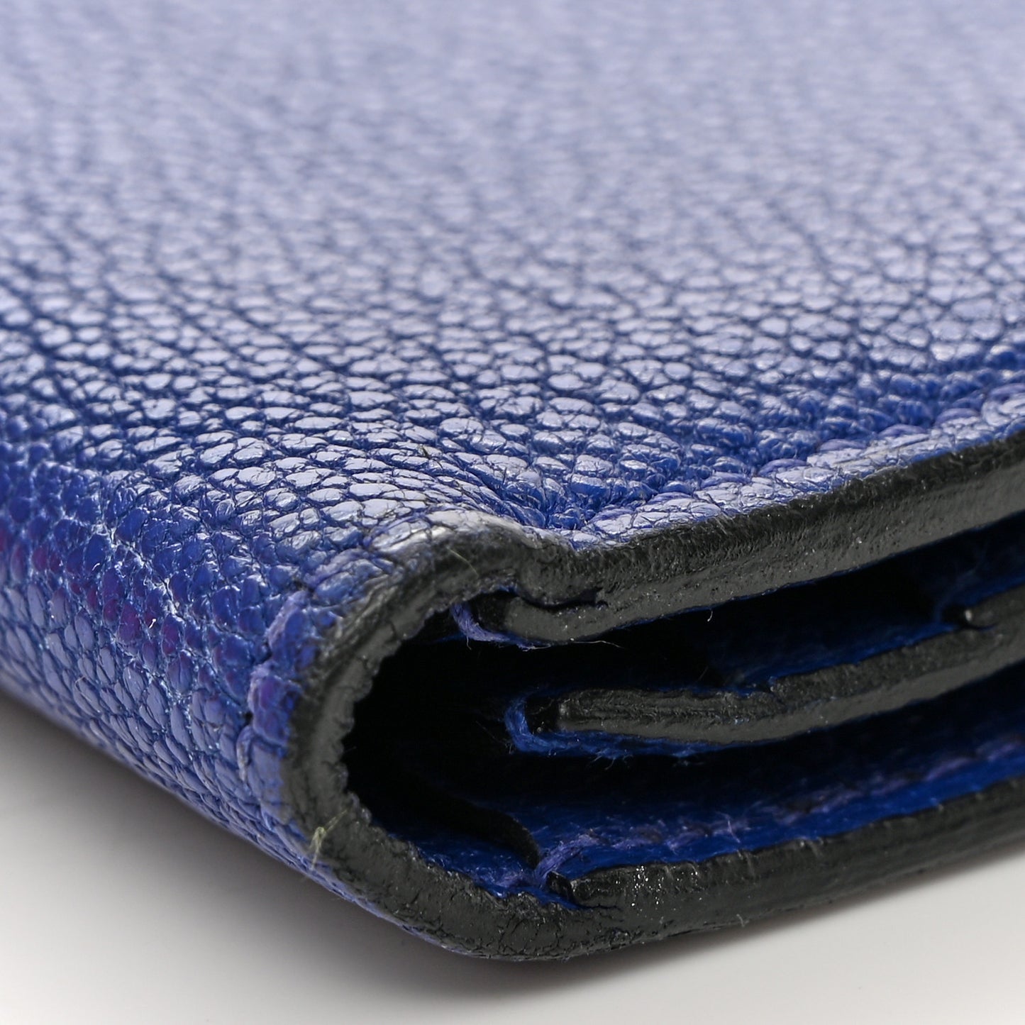 Chevre Mysore Bearn Gusset Wallet Bleu Electrique