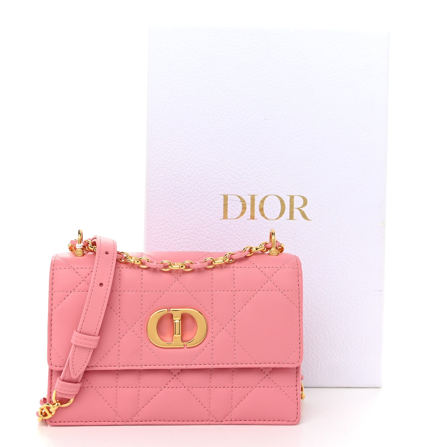 Christian Dior Lambskin Macrocannage Mini Miss Caro Bag Pink 11 of 11
