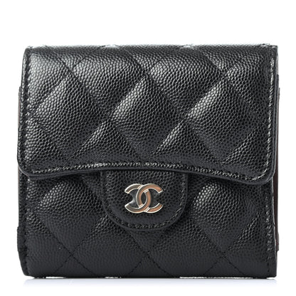 Chanel Caviar Quilted Compact Flap Wallet Black 1 of 4