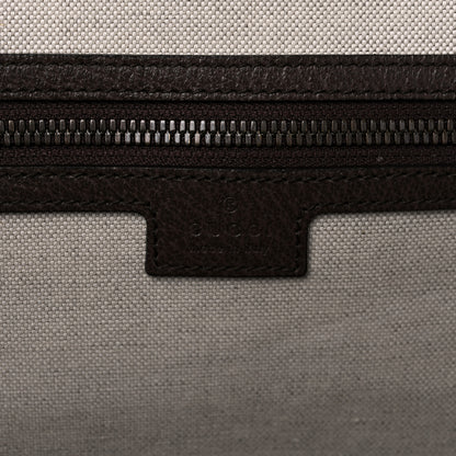 Gucci GG Supreme Monogram Textured Dollar Calfskin Web Large Savoy Duffle Bag Beige Ebony New Acero 5 of 10