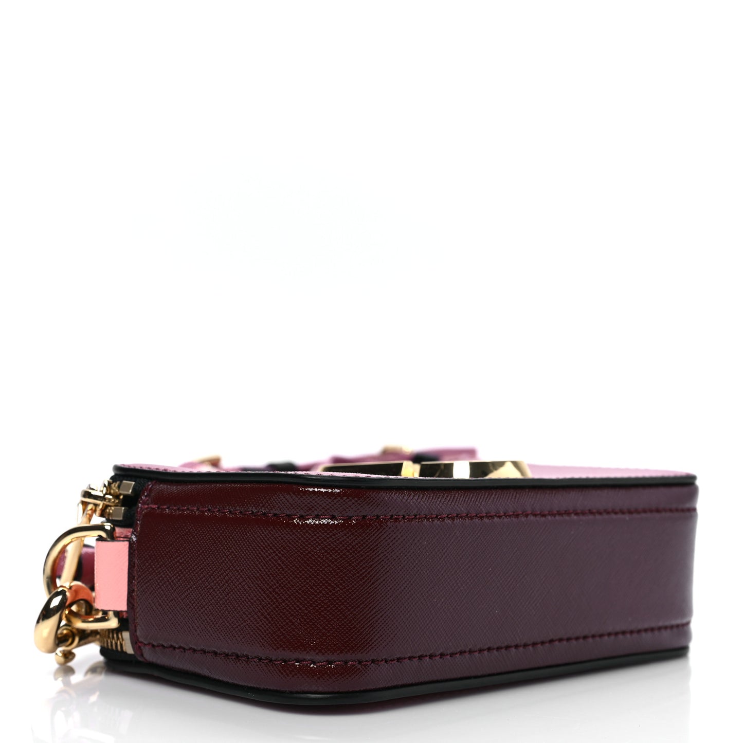 Saffiano Small Snapshot Camera Bag Pink Multicolor
