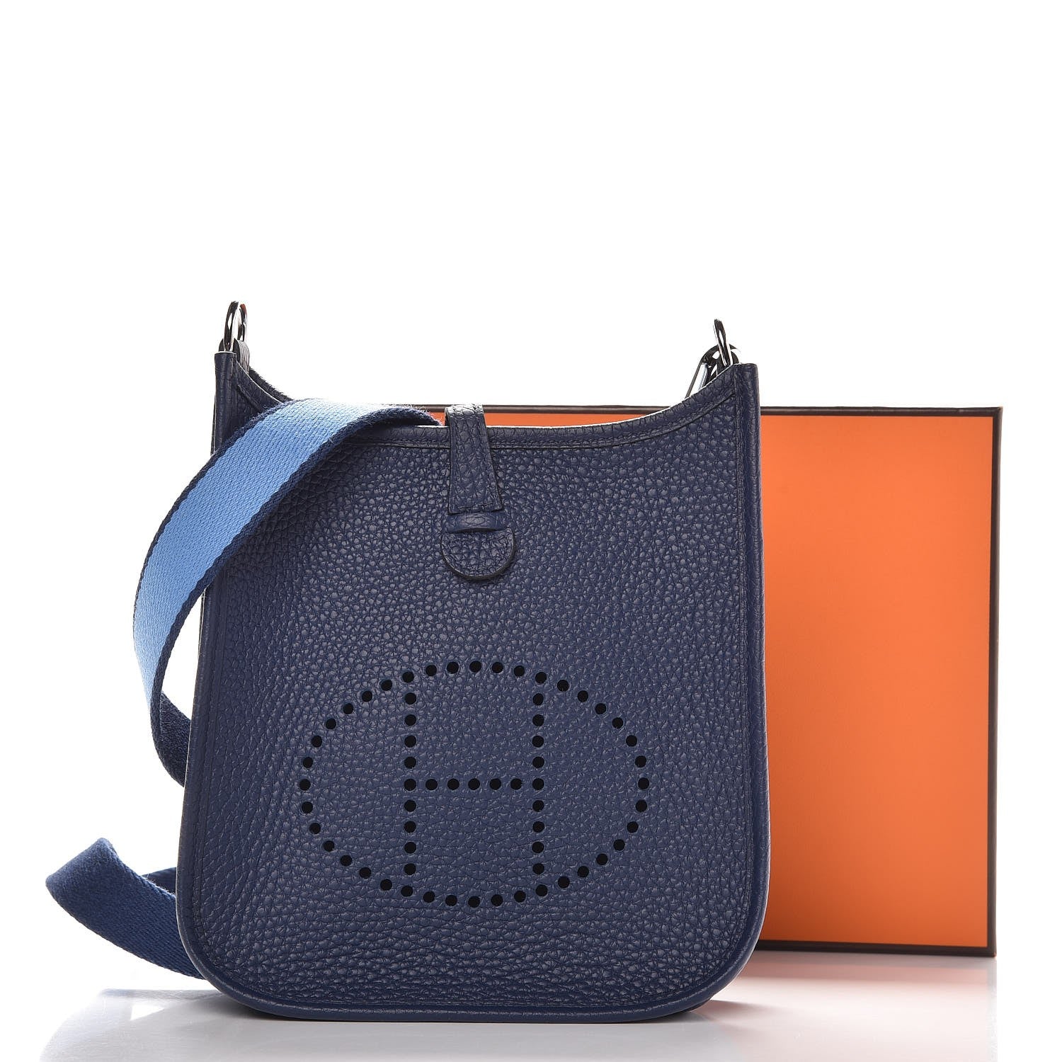 Hermes Taurillon Clemence Amazone Evelyne TPM Bleu Saphir Paradis 17 of 17