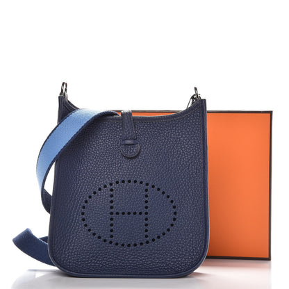 Hermes Taurillon Clemence Amazone Evelyne TPM Bleu Saphir Paradis 17 of 17