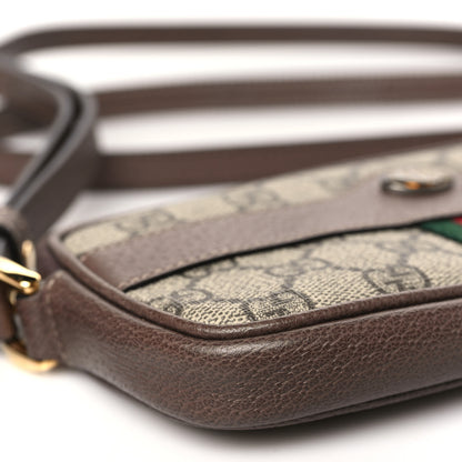 Gucci GG Supreme Monogram Web Mini Ophidia GG Bag Brown 9 of 11