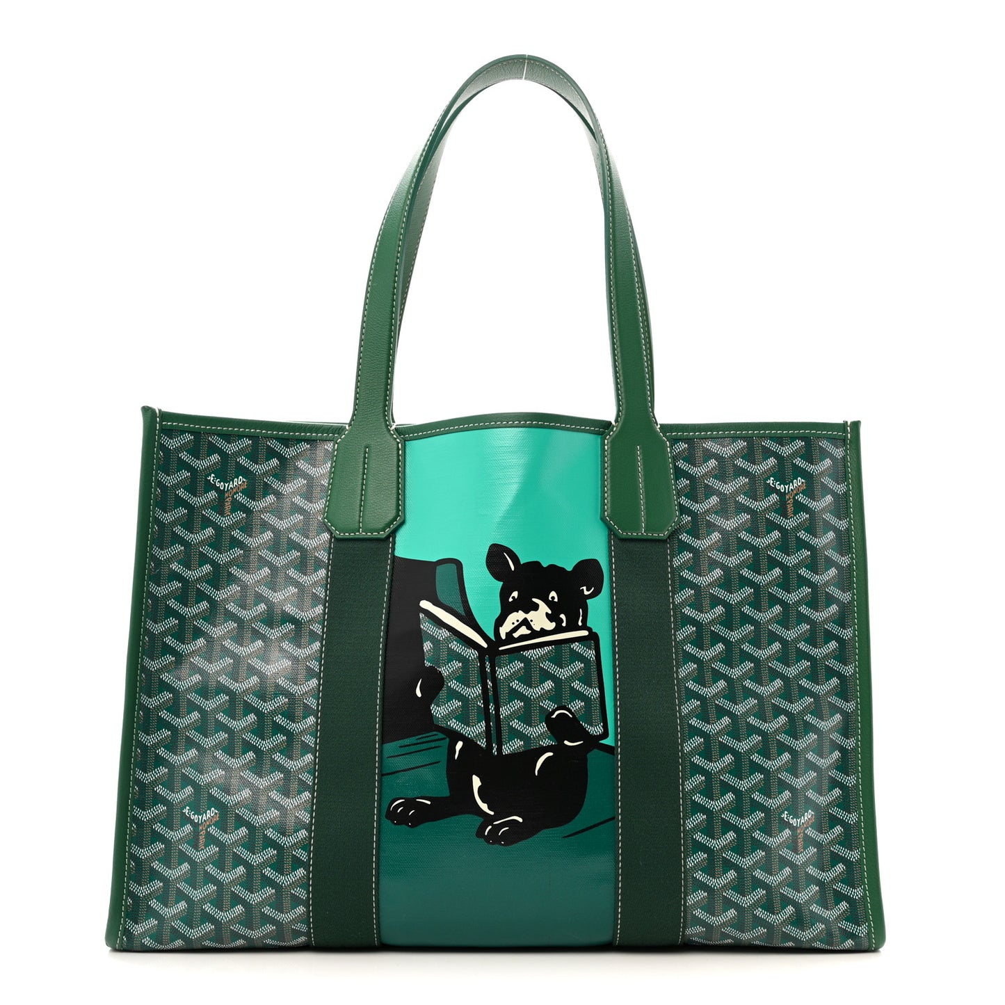 Goyardine Villette MM Tote Green