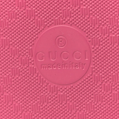 Gucci Rubber Chevron Womens GG Thong Sandals 36 Pink Tropical Flower 7 of 8