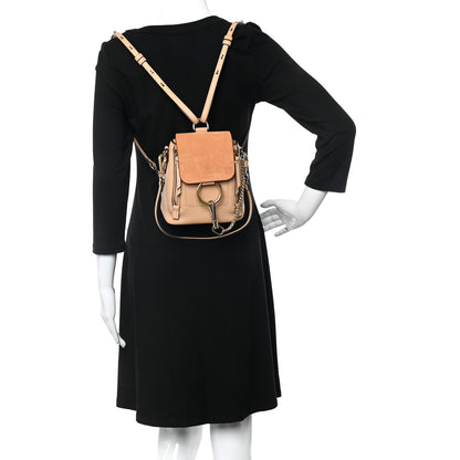Chloe Suede Calfskin Mini Faye Backpack Blush Nude 2 of 12