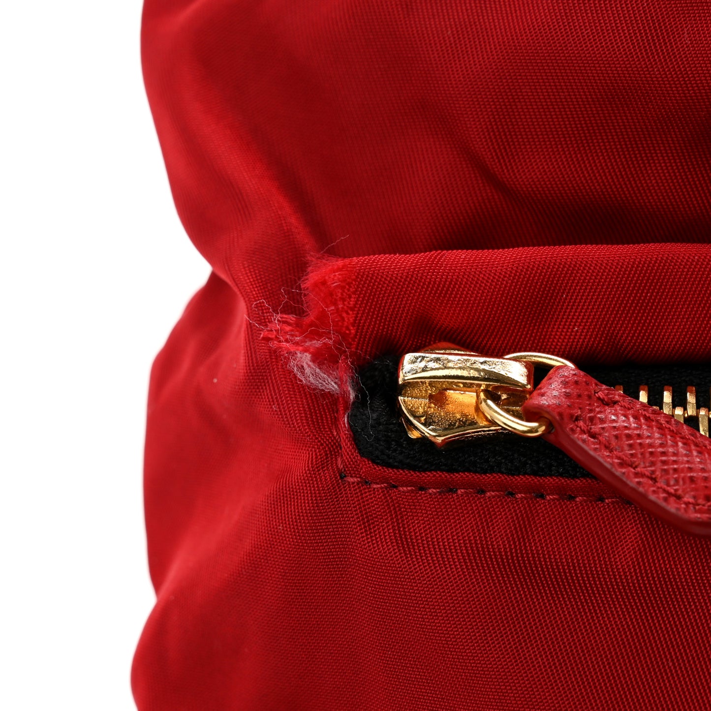 Nylon Vela Reversible Travel Pouch Black Rosso