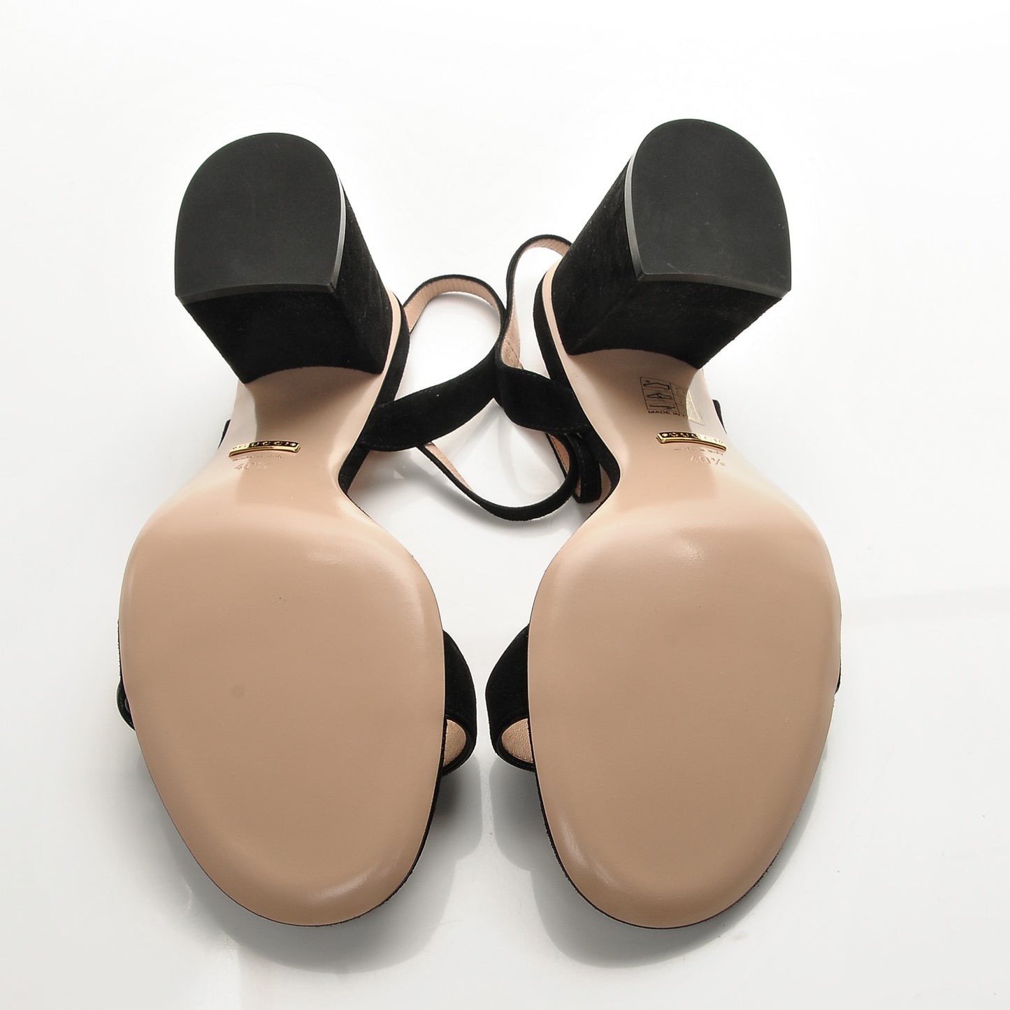 Kid Scamosciato GG Marmont Ankle Wrap 75mm Sandals 40.5 Black