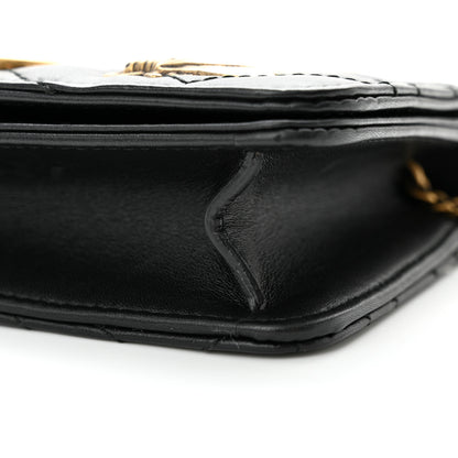 Gucci Calfskin Matelasse Mini Animal Studs GG Marmont Bag Black 9 of 9