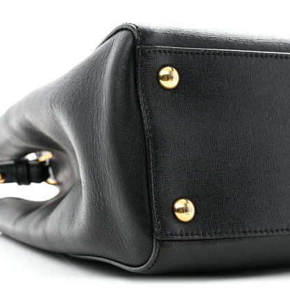 Fendi Vitello Dolce Century Petite 2Jours Tote Black 10 of 11
