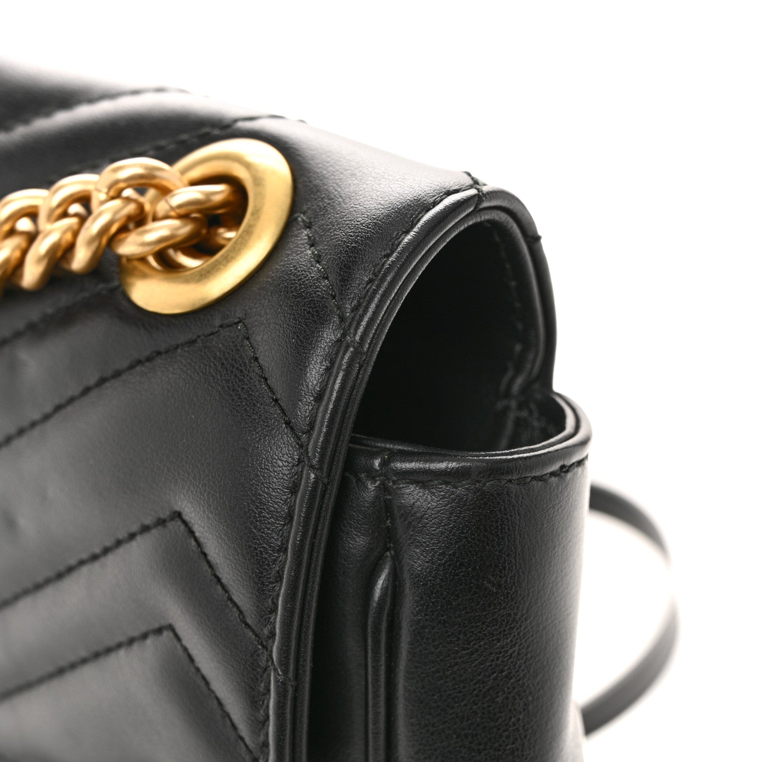 Gucci Calfskin Matelasse Medium GG Marmont Shoulder Bag Black 23 of 23