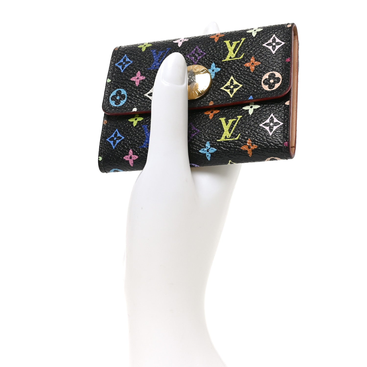 Louis Vuitton Monogram Multicolor Business Card Holder Black 2 of 7