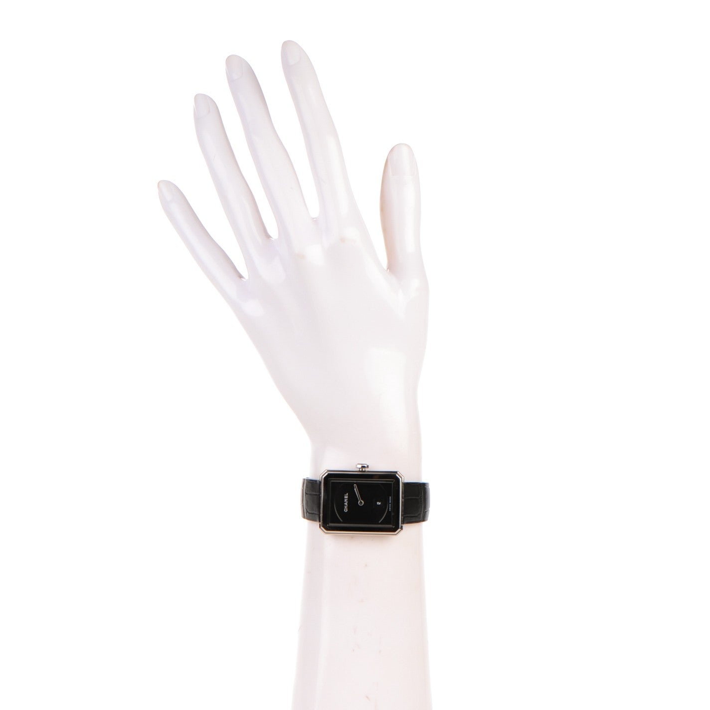 Stainless Steel Alligator 26mm Boy-Friend Quartz Watch Black