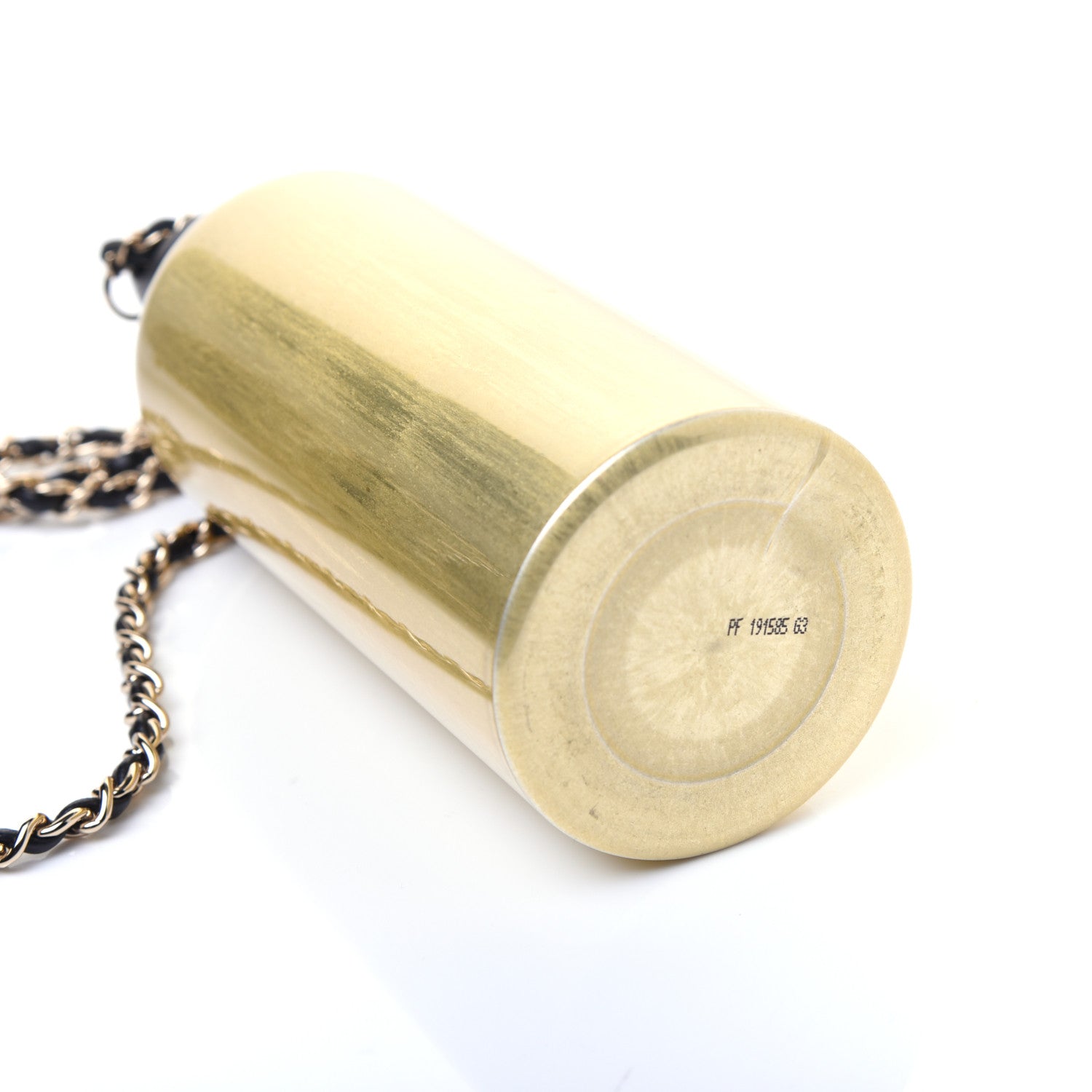Chanel Lambskin Quilted CC To Drink Water Bottle Black Gold 14 of 15