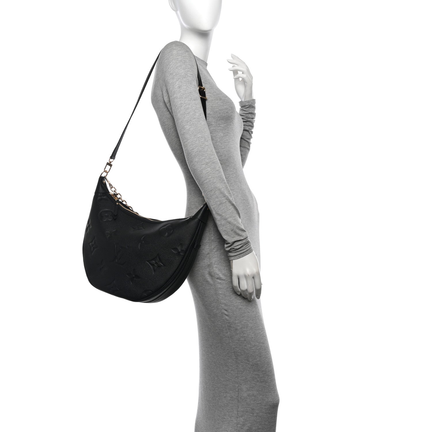 Louis Vuitton Empreinte Monogram Giant Loop Hobo Black 2 of 11
