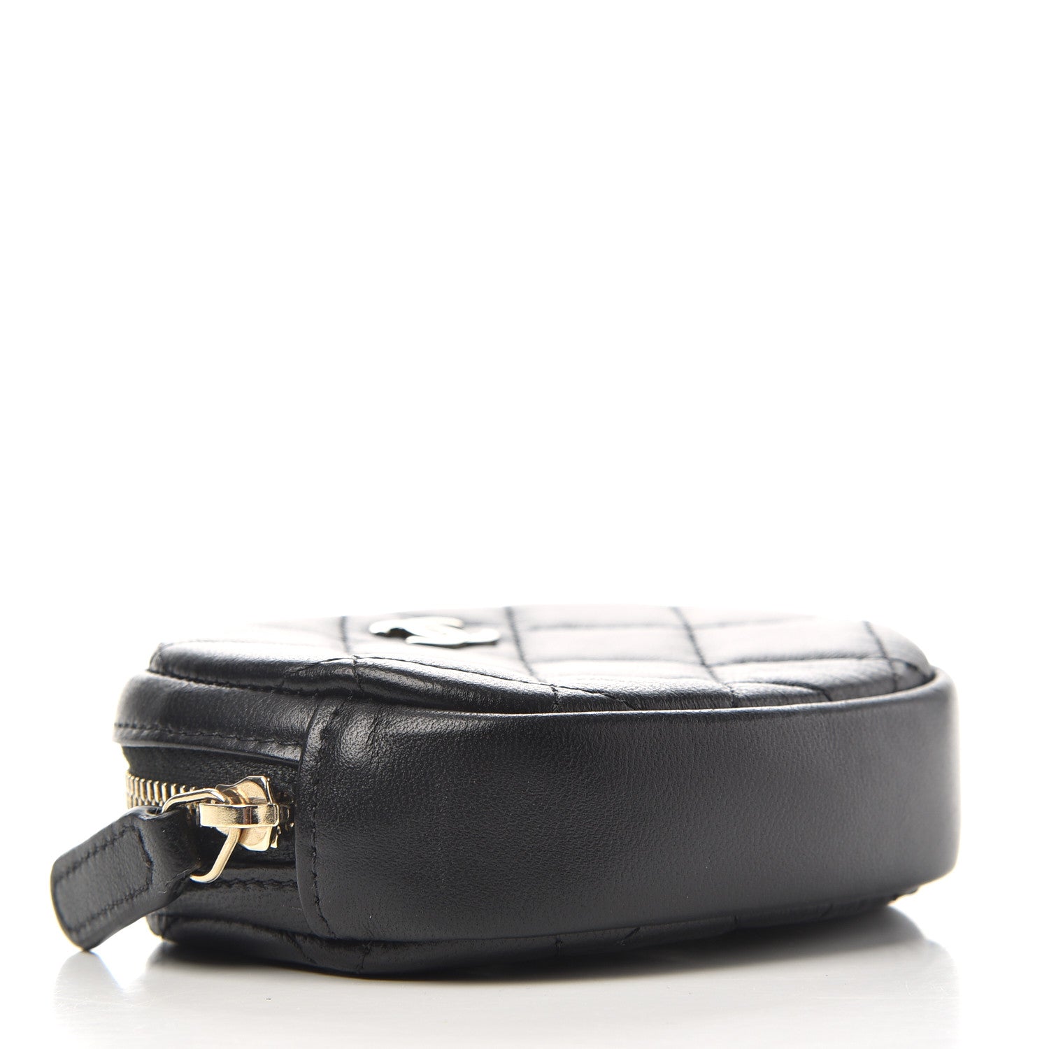 Chanel Lambskin Quilted Zip Around Classic Coin Purse Black 4 of 8