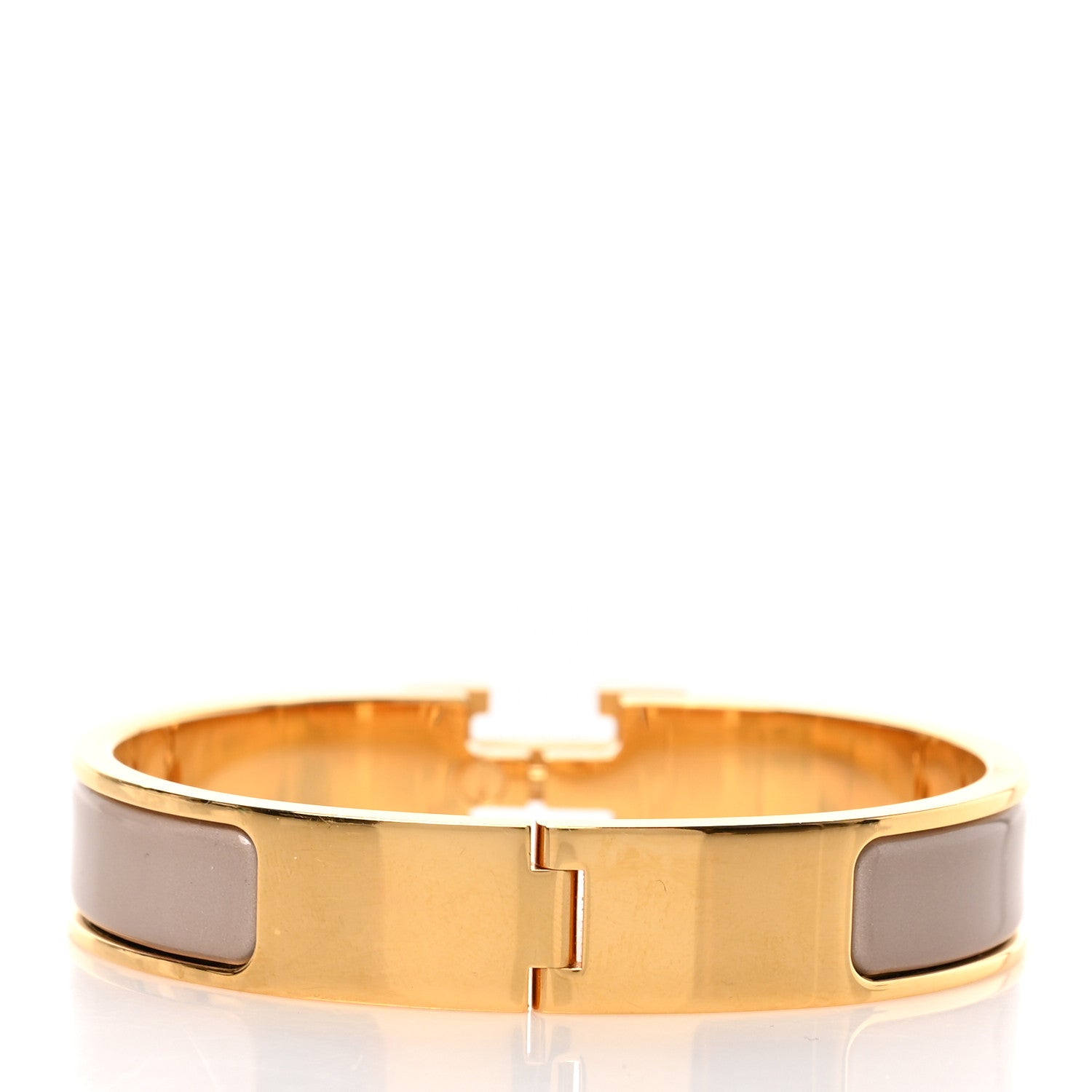 Hermes Enamel Narrow Clic Clac H Bracelet PM Marron Glace 3 of 4