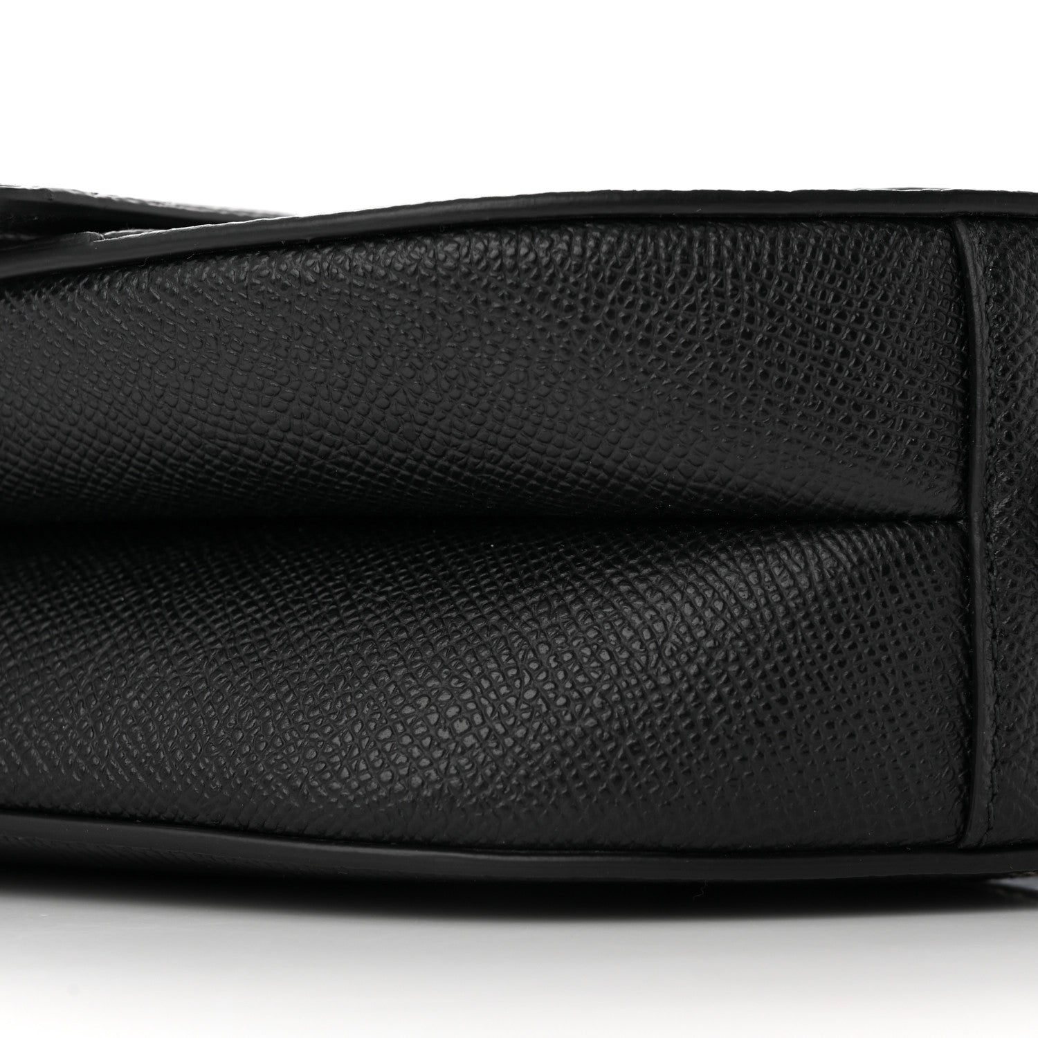 Christian Dior Grained Calfskin Saddle Bag With Strap Black 10 of 12