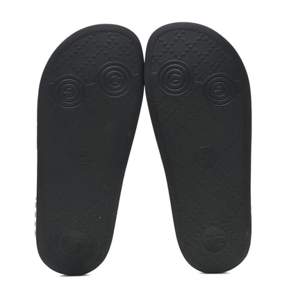 Gucci Rubber GG Monogram Perforated Womens Slide Sandals 37 Black 5 of 10
