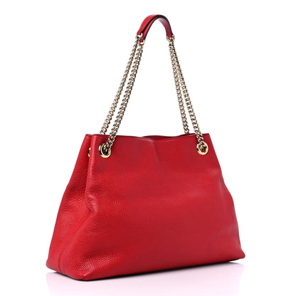 Gucci Cellarius Calfskin Medium Soho Chain Shoulder Bag Vibrant Red 3 of 14