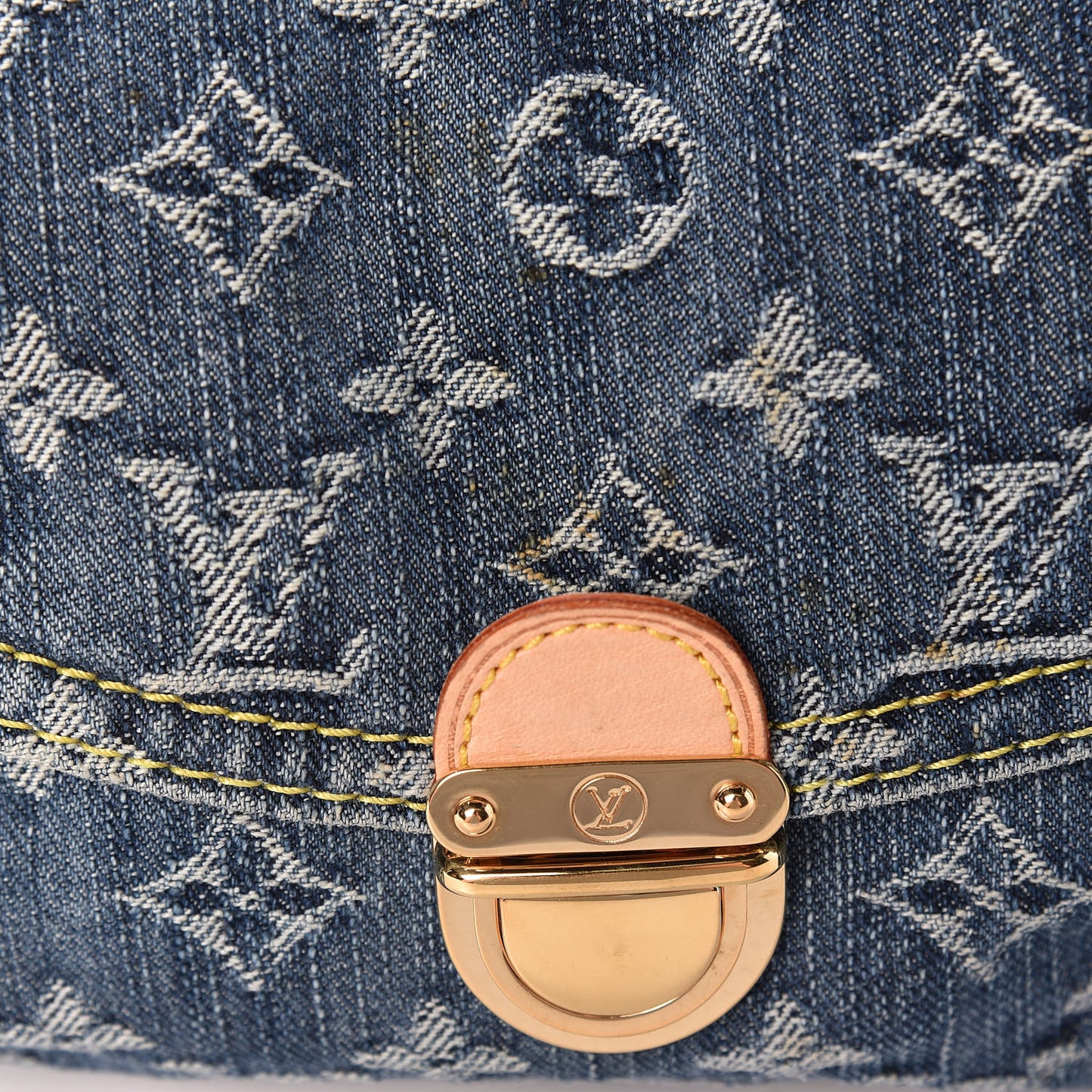 Monogram Denim Mini Pleaty Blue