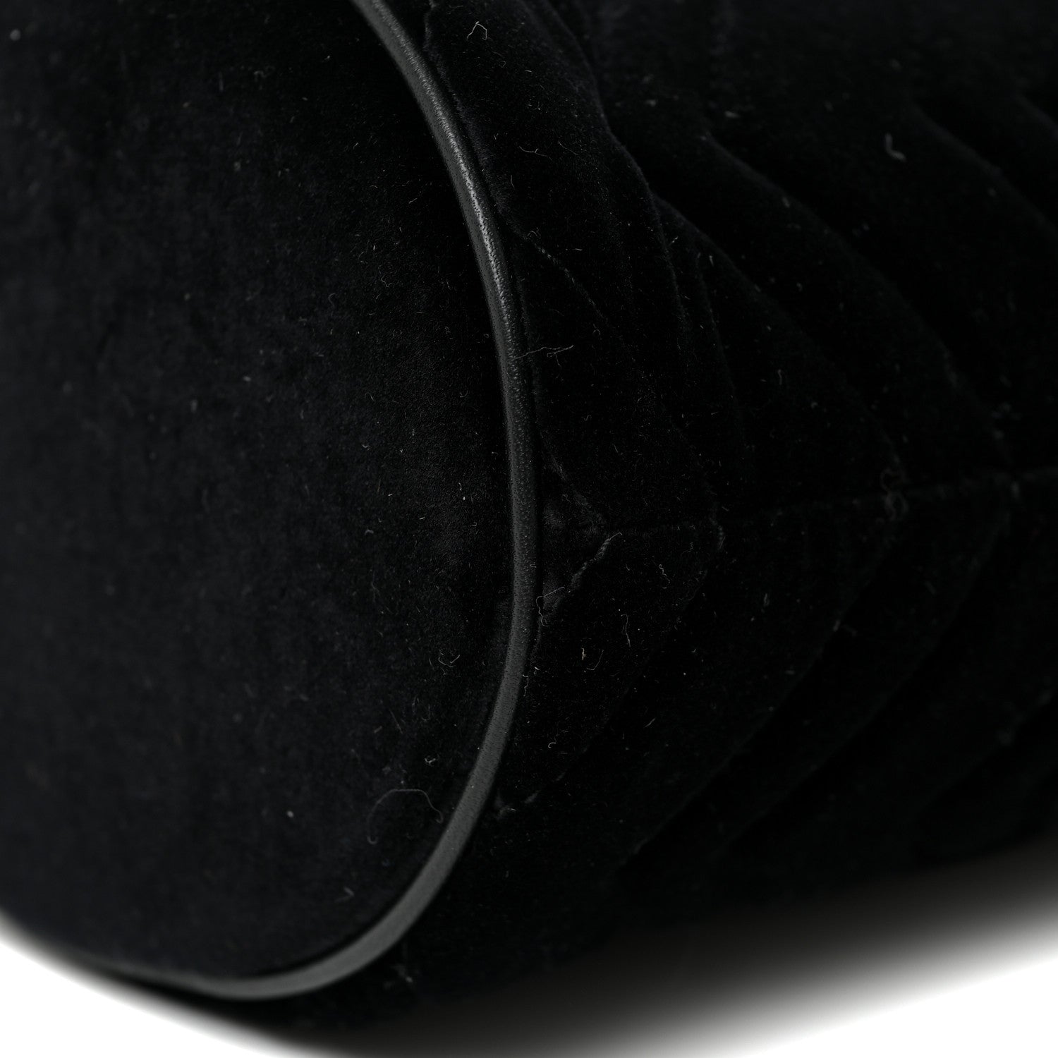 Gucci Velvet Matelasse Mini GG Marmont 2.0 Bucket Bag Black 9 of 10