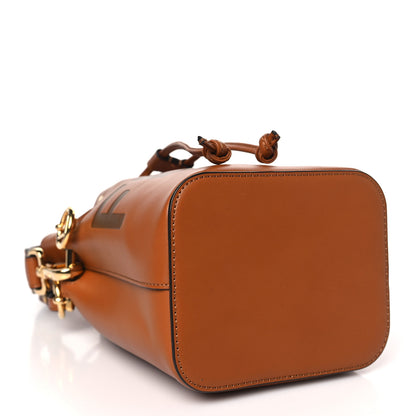 Fendi Vitello King F is Fendi Logo Embossed Mini Mon Tresor Bucket Bag Cuoio 4 of 11