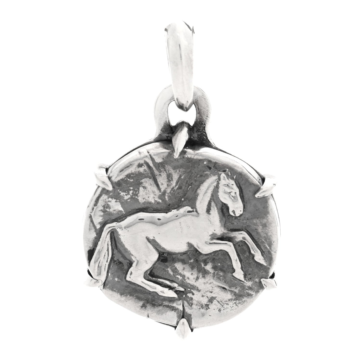 David Yurman Sterling Silver Petrvs Horse Coin Pendant 1 of 3