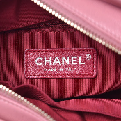 Chanel Suede Calfskin Quilted Small Gabrielle Hobo Pink Green Yellow 7 of 9