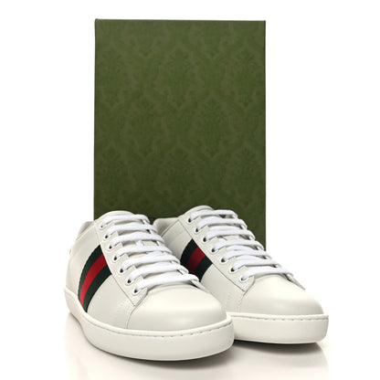 Gucci Calfskin Crocodile Web Womens Ace Sneakers 36 White Green 9 of 9