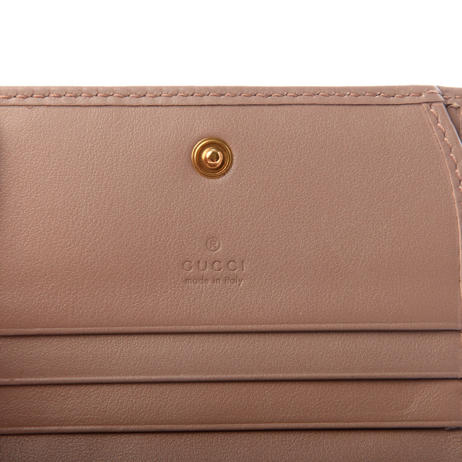 Gucci Calfskin Matelasse GG Marmont Card Case Wallet Porcelain Rose 6 of 6