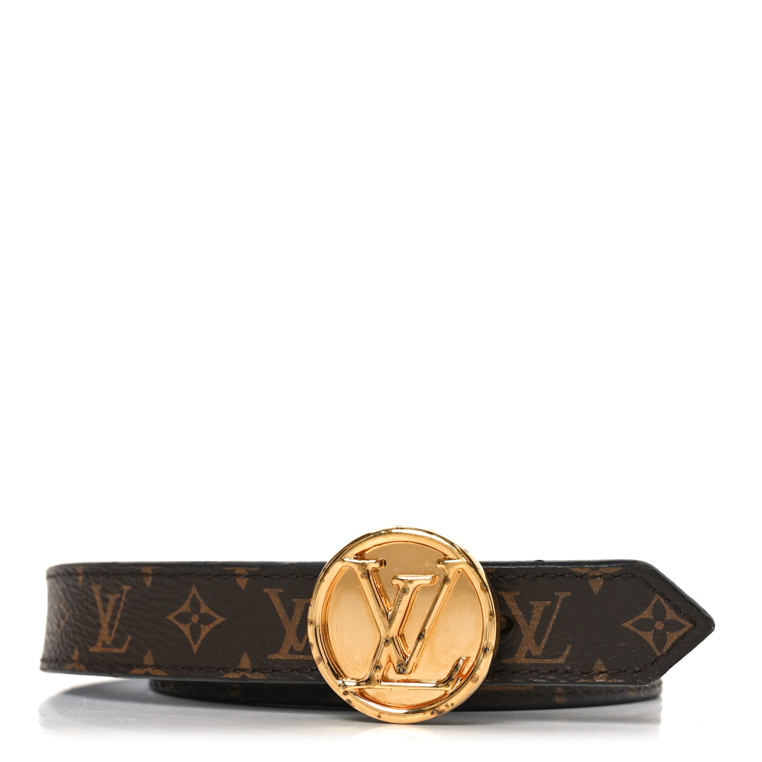 Louis Vuitton Calfskin Monogram 25mm LV Circle Reversible 80 32 Belt Black 1 of 4