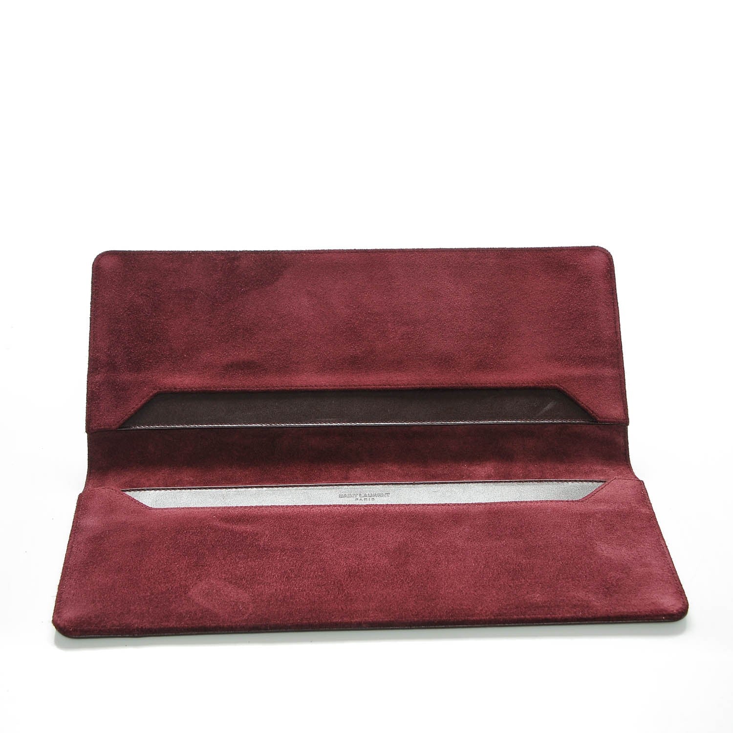 Saint Laurent Smooth Calfskin Long Marquage Document Case Bordeaux 5 of 7