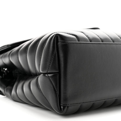 Saint Laurent Calfskin Y Quilted Monogram Monochrome Medium Loulou Chain Satchel Black 8 of 10