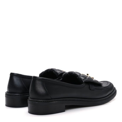 Chanel Lambskin Quilted CC Turnlock Loafers 41 Black 5 of 11
