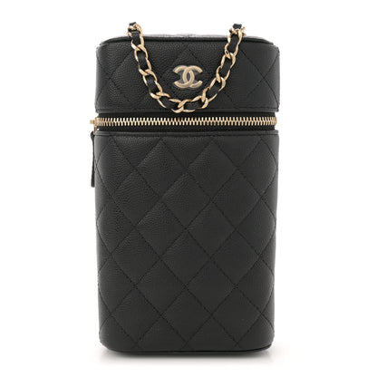 Chanel Caviar Quilted Phone Holder With Chain Black 1 of 11