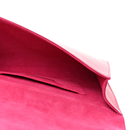 Saint Laurent Calfskin Classic Y Ligne Clutch Fuchsia 5 of 9