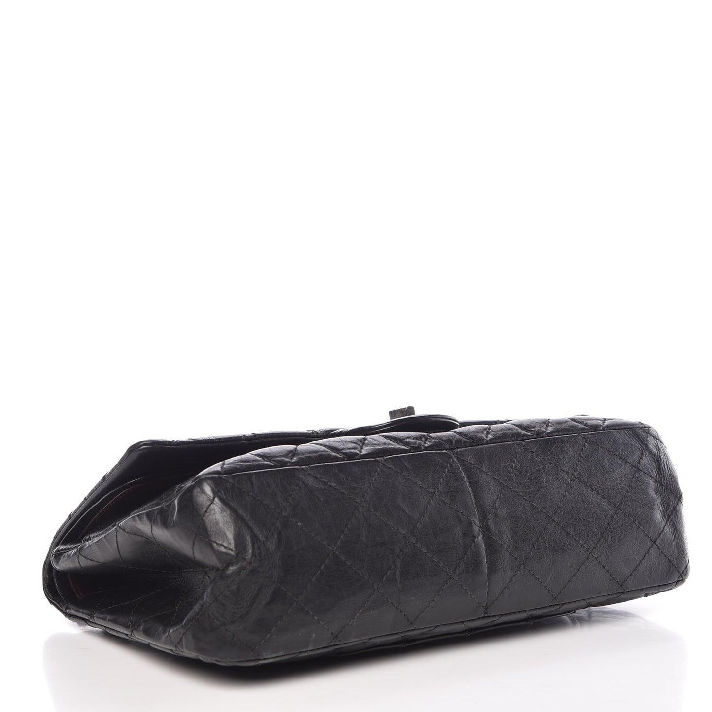Aged Calfskin Quilted 2.55 Reissue 227 Flap Black