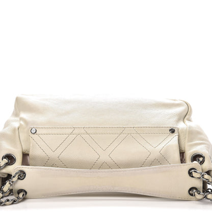 Chanel Calfskin Diamond Stitch Accordion Flap White 13 of 15
