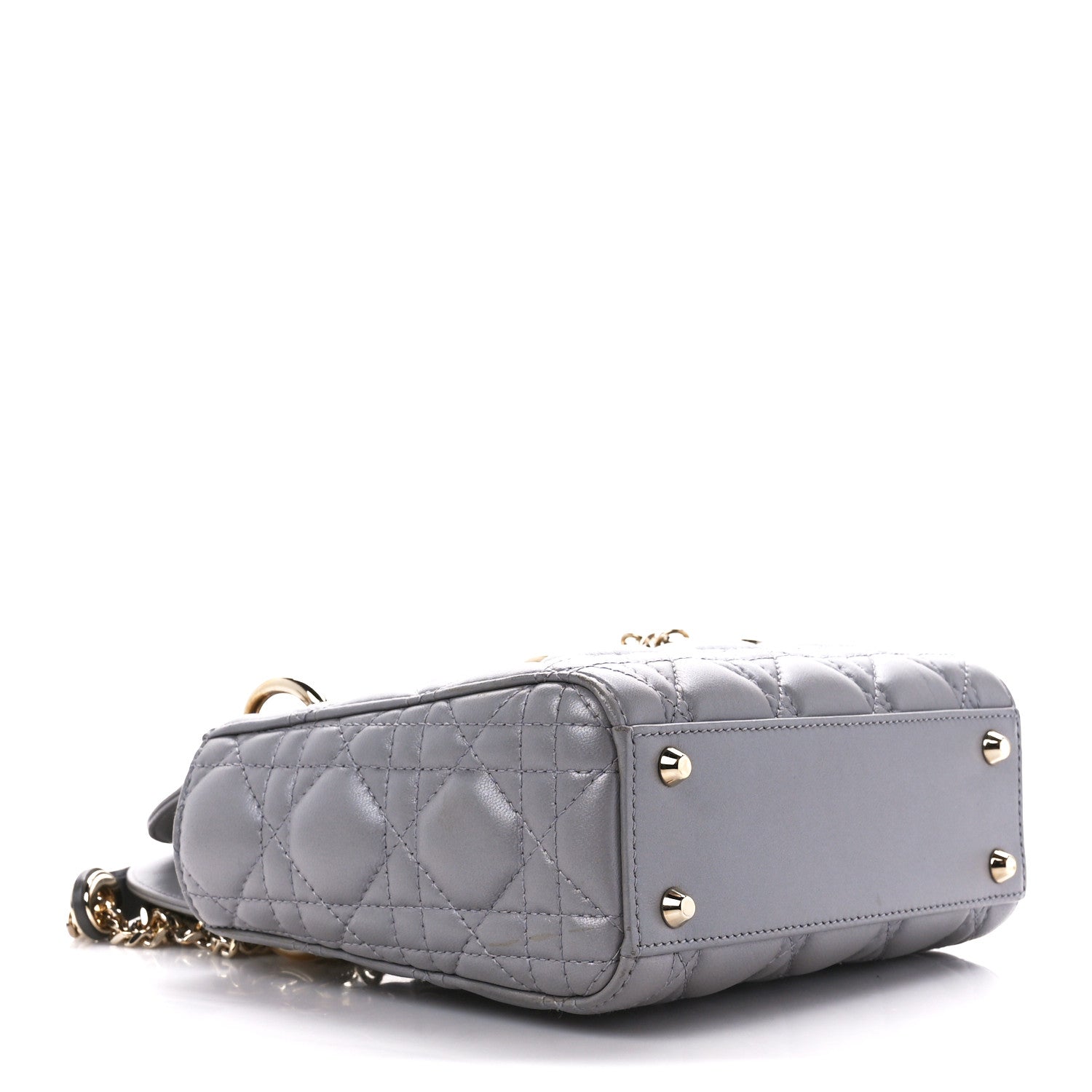Christian Dior Lambskin Cannage Mini Lady Dior Grey 4 of 11