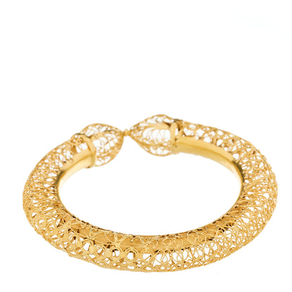 Parker & West by FASHIONPHILE 22K Yellow Gold Filigree Bangle Bracelet 4 of 5
