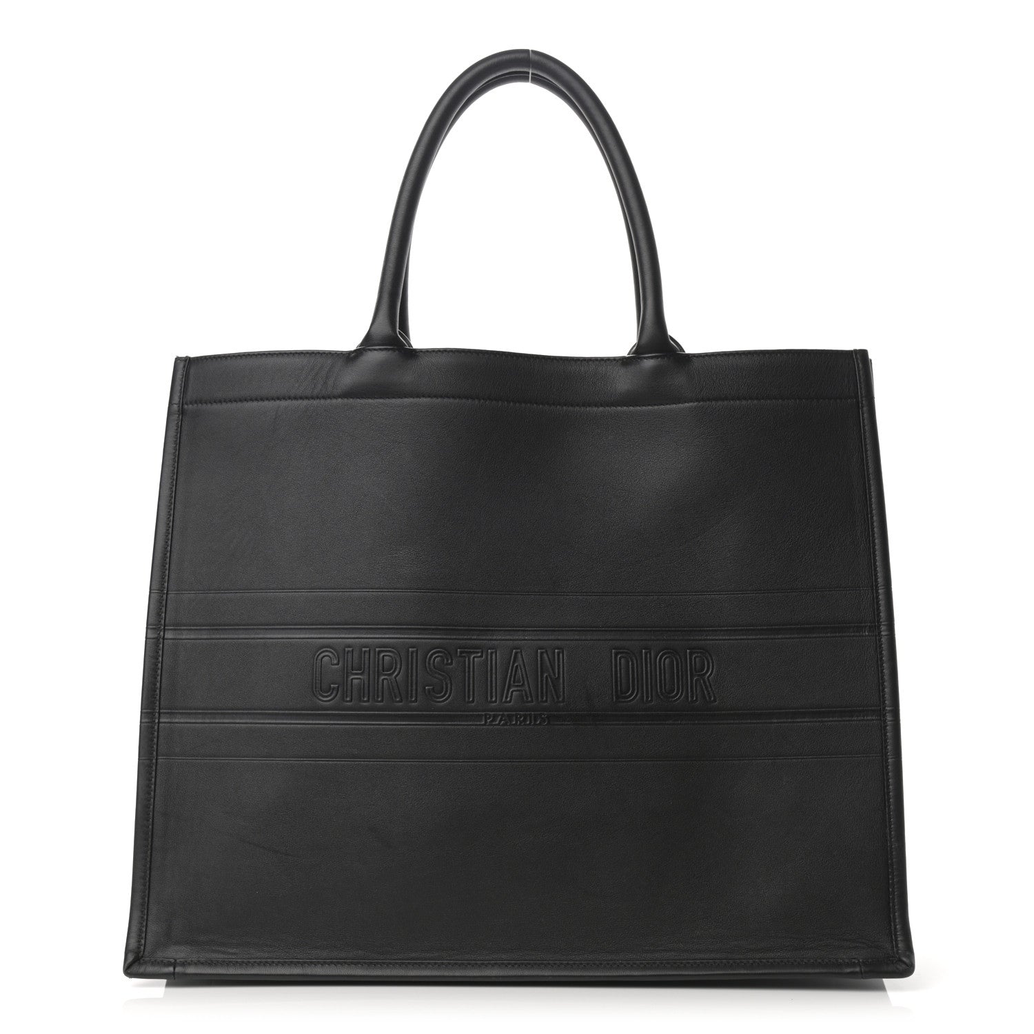 Christian Dior Calfskin Embossed Book Tote Black 1 of 15