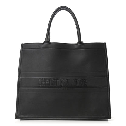 Christian Dior Calfskin Embossed Book Tote Black 1 of 15