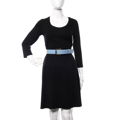 Gucci Soft Microguccissima Margaux Calfskin Belt 105 42 Mineral Blue 2 of 6